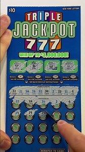 Playing the NEW Triple JACKPOT 777 Scratch off from the NY LOTTERY #scratchtickets #lotterytickets
