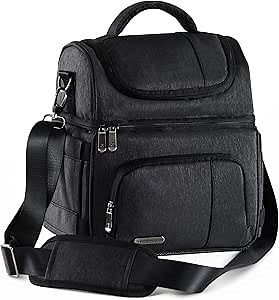 Bentoheaven Lunch Bag for Men and Women - Premium Materials, Extra Large Capacity (24 Cans) Double Deck - Leakproof Insulated Soft Large Adult Lunch Cooler Bag for Work, Travel (15L,Gray)