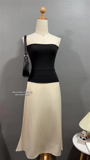 Elegant Satin Long Skirt Outfit Ideas