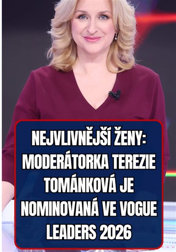 Terezie Tománková: Nejvlivnější žena roku 2026 podle Vogue