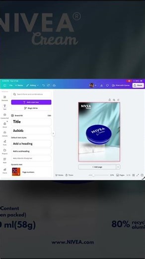 Day-1 of creating poster using canva✨