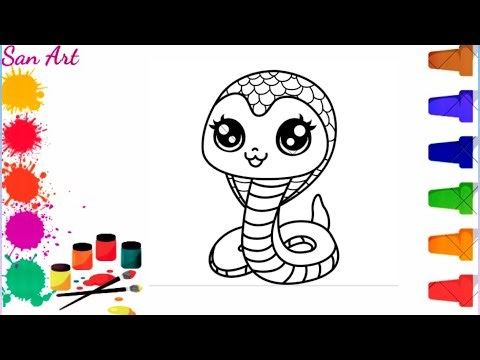 How to Draw a Cute Snake | Easy Step by Step Tutorial