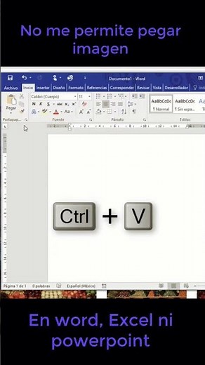 No puedo pegar imagen en word, excel ni powerpoint
