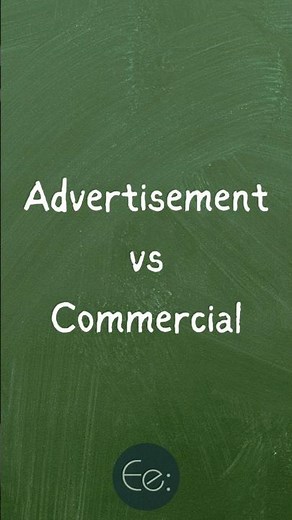Advertisement vs Commercial 📺 What’s the Difference? by English explained #words #difference #tips