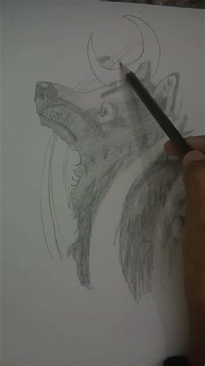 Cool wolf sketch #animeeart #artandcraft #art #artscraft #wolf #wolfsketch