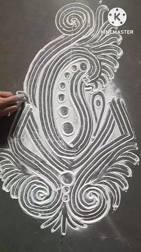 1.1M views · 3.7K reactions | Easy Daily rangoli #Simple free hand ideas | Vaishali Kulkarni | Facebook
