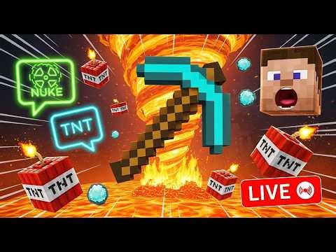 Falling Pickaxe Challenge | Chat Controlled TNT | FALLING TNT LIVE