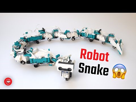 130cm Robot Snake with LEGO MINDSTORMS Robot Inventor: obstacle avoidance and programming