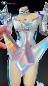 5.4K views · 84 reactions | Shine bright like a diamond How to wear this #emmafrostcosplay? Here is the tutorial! https://miccostumes.com/Rival-Girl-White-Queen-Cosplay-Costume-Jumpsuit-with-Shoulder-Armor-and-Hand-Sleeves-274779p.html $5 OFF sitewide code: 25PHSOC5 Shoes and lacefront wig are available too! | Miccostumes | Facebook