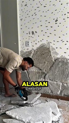 DIY Natural Stone Accent Wall