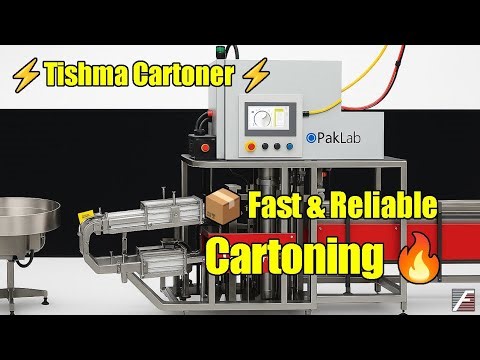 📦 Boost Packaging Speed & Efficiency | Tishma TT-50 Semi-Auto Vertical Cartoner Demo ⚡