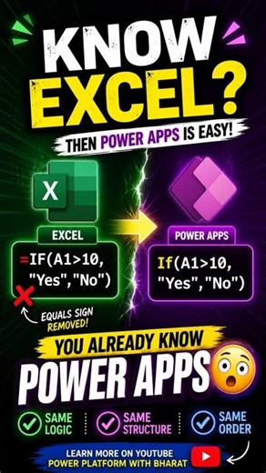 If You Know Excel… You Already Know Power Apps 😳 (In 30 Seconds!)