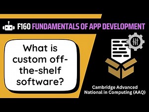 Custom Off-the-Shelf Software | 1.3.3b | OCR AAQ | Application Development | F160