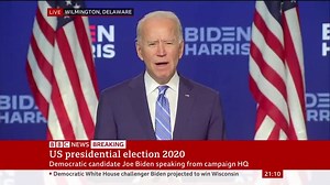 968K views · 1.4K shares | "It's clear that we're winning enough votes... to win the presidency." Joe Biden says "when the count is finished we believe we will be the winners.” bbc.in/3mPlWNd | BBC News | Facebook