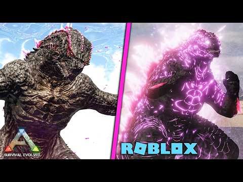 Evolved GODZILLA Comparison: ARK Survival Evolved vs Age of Titans