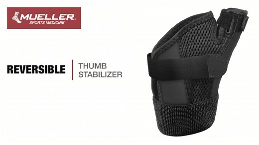 The Mueller® Reversible Thumb Stabilizer helps support and limit the motion of the thumb (Metacarpophalangeal or MCP Joint) while allowing for full finger movement. Check out how it works! #shopmueller #teammueller #muellerready #muellertough | Mueller Sports Medicine