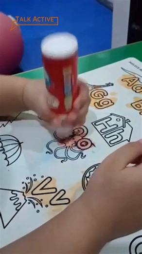 This child knew and liked the alphabet, so T. Dulce chose this wipe-clean placemat for her goals to improve visual perception, fine motor skills, and work behaviors.☺️ See you at TalkActive! #talkactive #alphabet #writing #finemotorskills #fyp | TalkActive Therapy Center Phils.