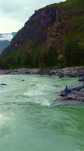 Katun river and Yelandinsky Rapid Part 29 – Mountain Altai, Russia with peaceful aerial scenery