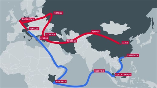 Chinas Prestigeplan, Putins Bühne - So soll die neue Seidenstraße aussehen