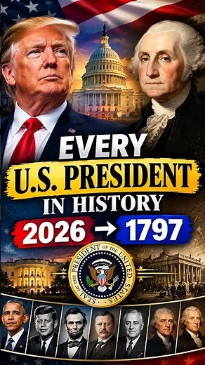 Every U.S. President in History (2026–1797) 🇺🇸 | American Presidents Timeline