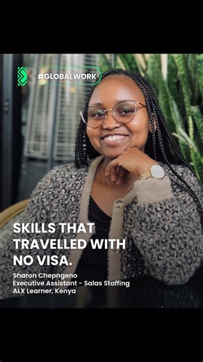 alx_africa on Instagram: "Sharon’s skills didn’t stay local. After completing the Virtual Assistant programme, today, she works remotely with a US-based company, Salas Staffing, supporting leadership and operations, after building skills and experience across global teams. From learning to applied work. From local ambition to global contribution. #ALXAfrica"
