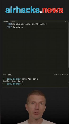Java in Docker: Building and Running Azul Zulu (OpenJDK / Java) Docker Image #java #shorts