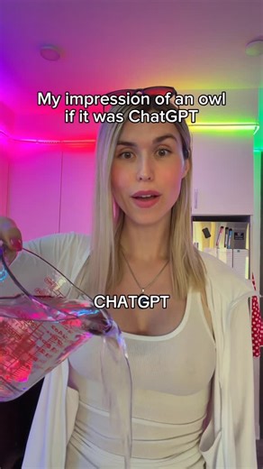 Ivy Doll on Instagram: "As a large language model — here's what most people miss: it's not just my environmental impact, it's my bland responses, artistic theft, and unwarranted confidence that makes me a great owl. #owlimpression #owl #chatgpt"