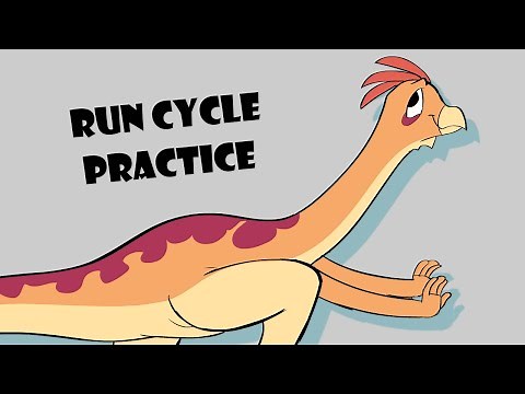 Dinosaur run cycle progression