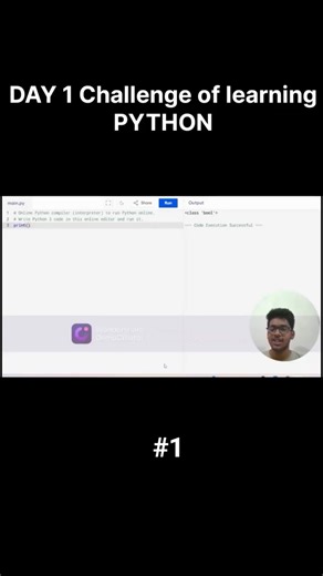Python Challenge Day 1 🚀| From Zero to Pro – Let’s Begin!" #pythonchallenge #pythontutorial #coding