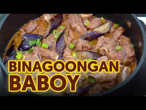 Binagoongan Baboy | Pork Ribs Binagoongan with Eggplant