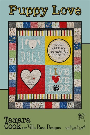 Puppy Love Quilt Pattern | Villa Rosa Designs | Dog Quilt | 5" Squares | Beginner Friendly - Etsy
