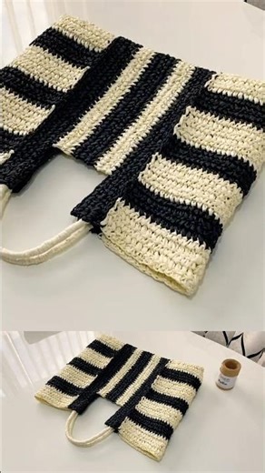 ZARA Inspired Crochet Beach Bag 🧶 | Handmade Knitted Tote Bag | Full Tutorial on My Channel #shorts