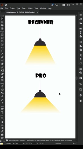 Adobe Illustrator 2026 - Tips to create LED light rays like a PRO #shorts #anikgraphic