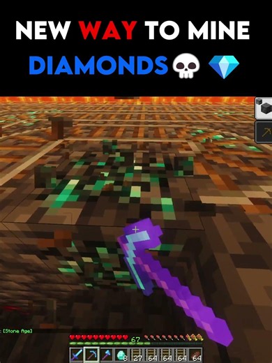 New way to mine diamonds💀💎 #minecraft #gaming #shorts