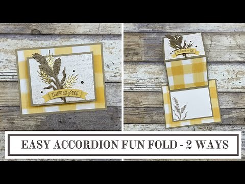 Easy Accordion Fun Fold Card - 2 Ways