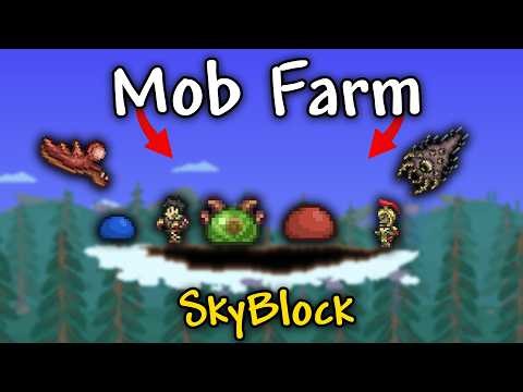 How to Make Mob Farm in Terraria Skyblock