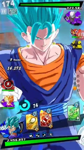 Vegito ssj blue vs Nappa solider sayian of Frieza and Vegeta