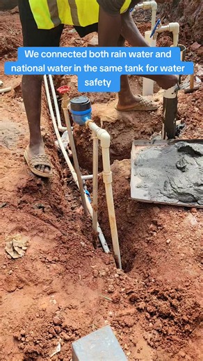 We connected both rain water and national water in the same tank for water safety #trinityplumbers
