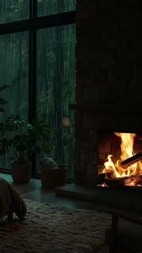 Rainy Night Vibes 🌧️ Cozy Window Ambience #shorts