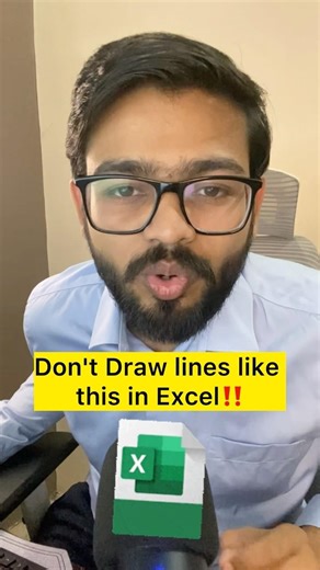 Don't Draw Lines like this in Excel‼️Instead Use Amazing Trick #excel #exceltips #shorts