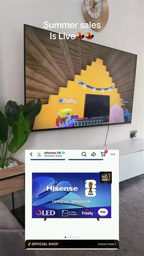 Hisense 65 inch TV - 65E7QTUK - E7Q - QLED Smart TV 4K 60 Hz UHD - with AI 4K Upscaler & Hi-View AI Engine Freely TV ##summersale##tiktokmademebuyit##dealdrop##tvd