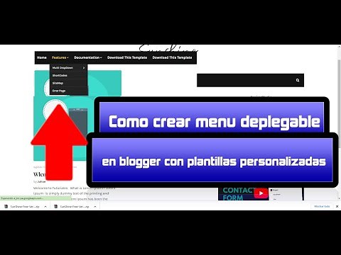 Como agregar un menu desplegable en blogger co plantilla personalizada