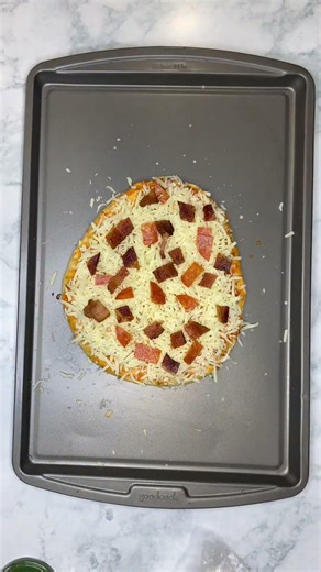 Trader Joes flatbread and garlic dip made this flatbread pizza a 10/10. #fyp #flatbread #flatb