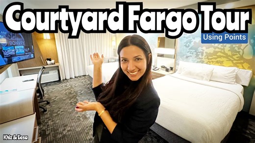 Courtyard Fargo Tour. How we Booked a Modern Marriott in North Dakota using Points.