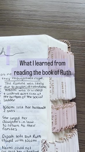 Whay i learned from the book of Ruth 💜 #instabiblestudygroup #biblestudy #biblegram #biblestudygroup #biblejournal #biblestudysupplies #biblejournalingcommunity #bibleverse #biblestudynotes #womenofgod #christiancommunity #biblereading #bibletips #journalingbible #biblenotes #biblereadingplan #biblejournaling #scripture #biblestudytips #jesuschrist #howtostudythebible #biblestudyforbeginners #christiangirl #christian #christianmotivation #scriptureoftheday #devotionals #christiantiktok