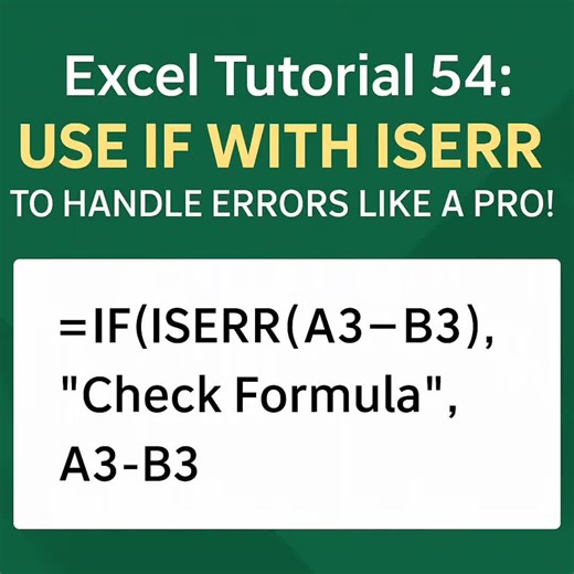 Excel Tutorial: Mastering IF with ISERR for Error Handling