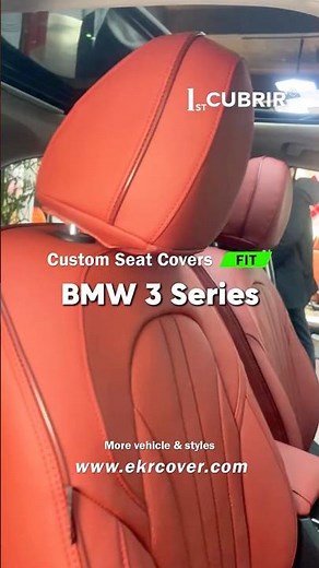 1stCubrir Custom Red Seat Cover for BMW 3 Series installation