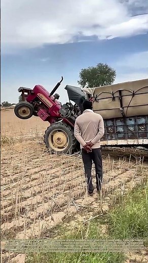 Tractor Lifts Its Front End While Hauling: How Heavy Loads Test Power and Balance on Uneven Ground