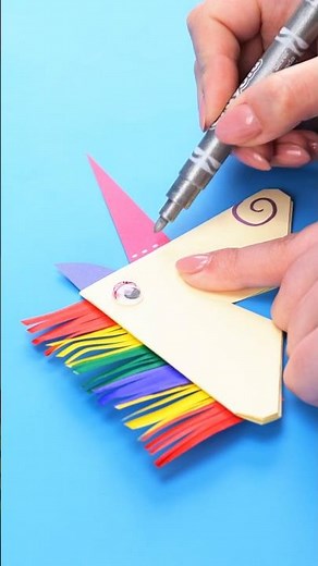 How to Create an Adorable Paper Unicorn Bookmark 🦄