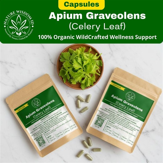 Ekologiska selleribladkapslar | Apium Graveolens örttillskott | Viltframställd, vegansk och tillsatsfri - Etsy Sverige